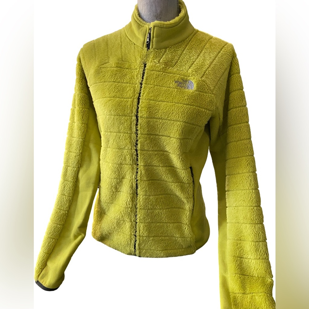 The North Face Women's Sz M Morningside Fleece Turtle Neck Full Zip Jacket Green